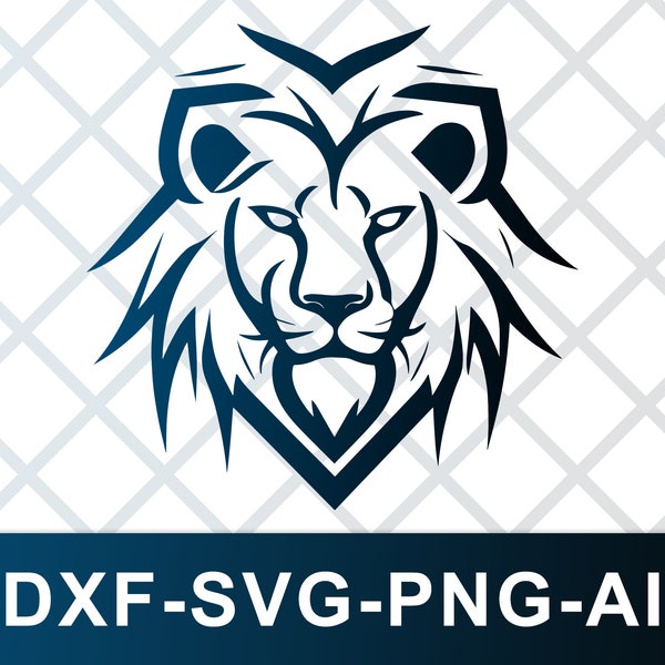 Lion Logo SVG DXF PNG Lions Laser Engraving Clipart Cricut