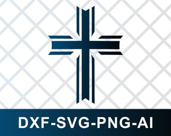 Christian Cross Logo SVG DXF PNG Jesus Christ Cross Clipart Cricut file