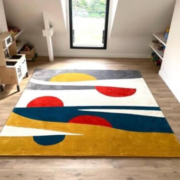 Luxrios Modern Hand tufted 100% wool Area Rug For Hall Kitchen Living Room Bed Tufted Modern Rug | Area Rug | Area Rugs , Hand Tufted Rugs