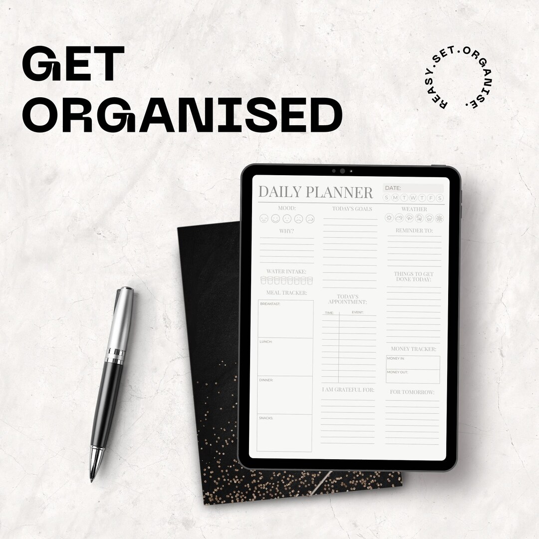 ADHD Daily Digital Planner Printable • Habit & Goal Tracker (PDF ...