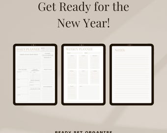 2026 ADHD Daily Digital Planner BUNDLE • Printable Habit & Goal Tracker (PDF Download)