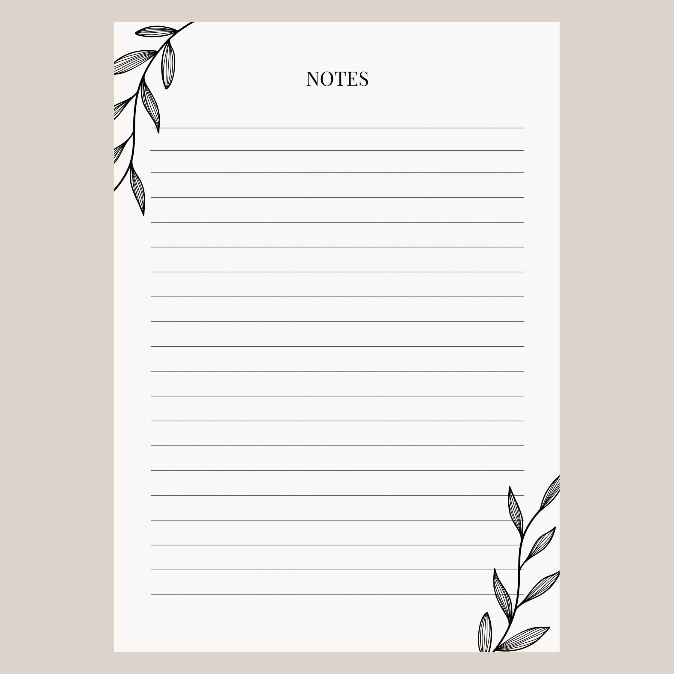 Digital Printable A4 Lined Paper | Wide Ruled Paper | Narrow Ruled ...