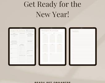2026 ADHD Daily Digital Planner BUNDLE • Printable Habit & Goal Tracker (PDF Download)