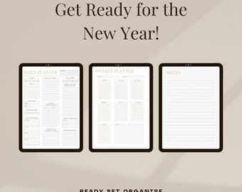 2026 ADHD Daily Digital Planner BUNDLE • Printable Habit & Goal Tracker (PDF Download)