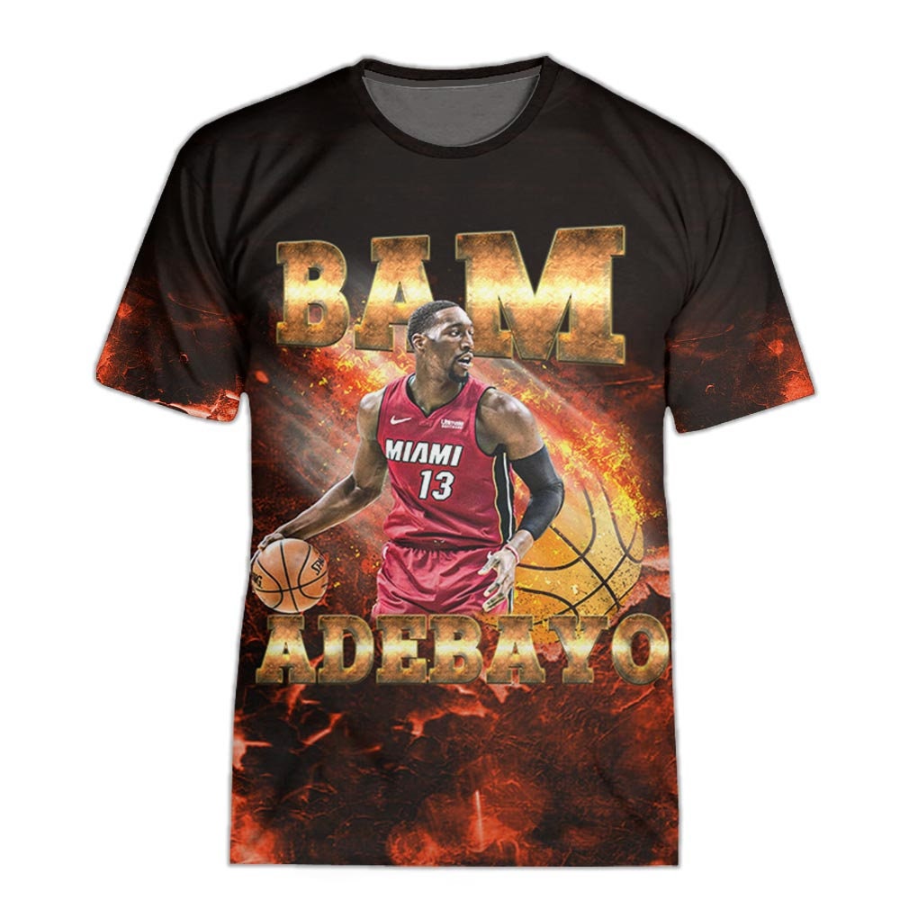 Bam Adebayo 3D Hoodie, Bam Adebayo Basketball V1 Tee, V2 Sport Champion 3D Hoodie