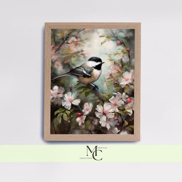 Chickadee Watercolor print Bird Lover Gift For Birdwatcher watercolor Bird Illustration Nature Wall Art Chickadee Wildlife Art Watercolor