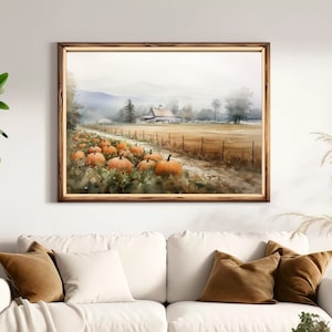 Fall Wall Art, Fall Landscape Wall art, Fall Wall Art Scenery, Autumn Landscape Print, Autumn Barn Farmhouse Wall Art, Country Fall Art