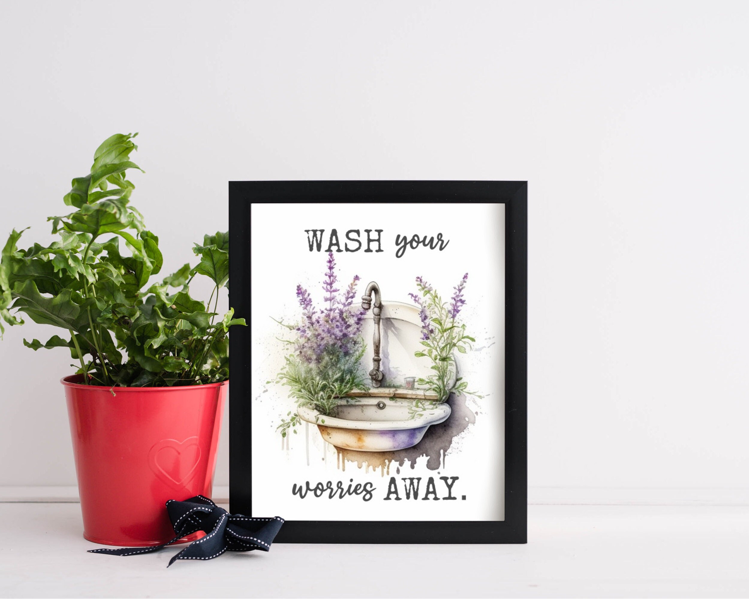 Bathroom Decor Wall Art for Bathroom Lavender Wall Decor for Etsy