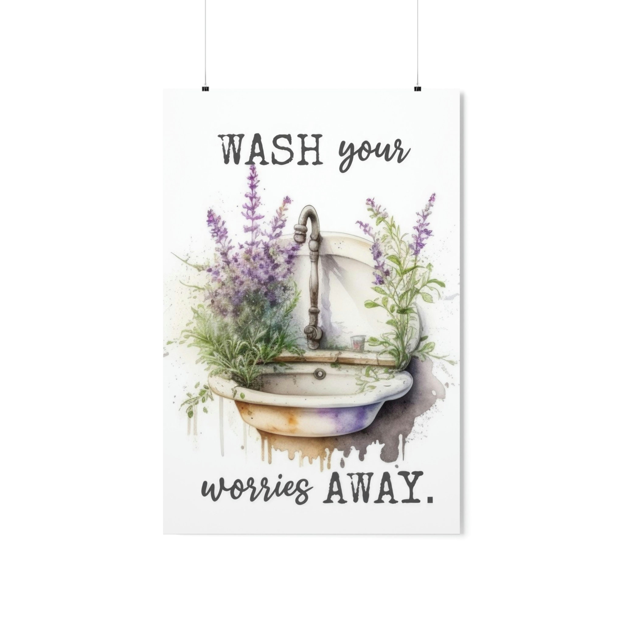 Bathroom Decor Wall Art for Bathroom Lavender Wall Decor for Etsy
