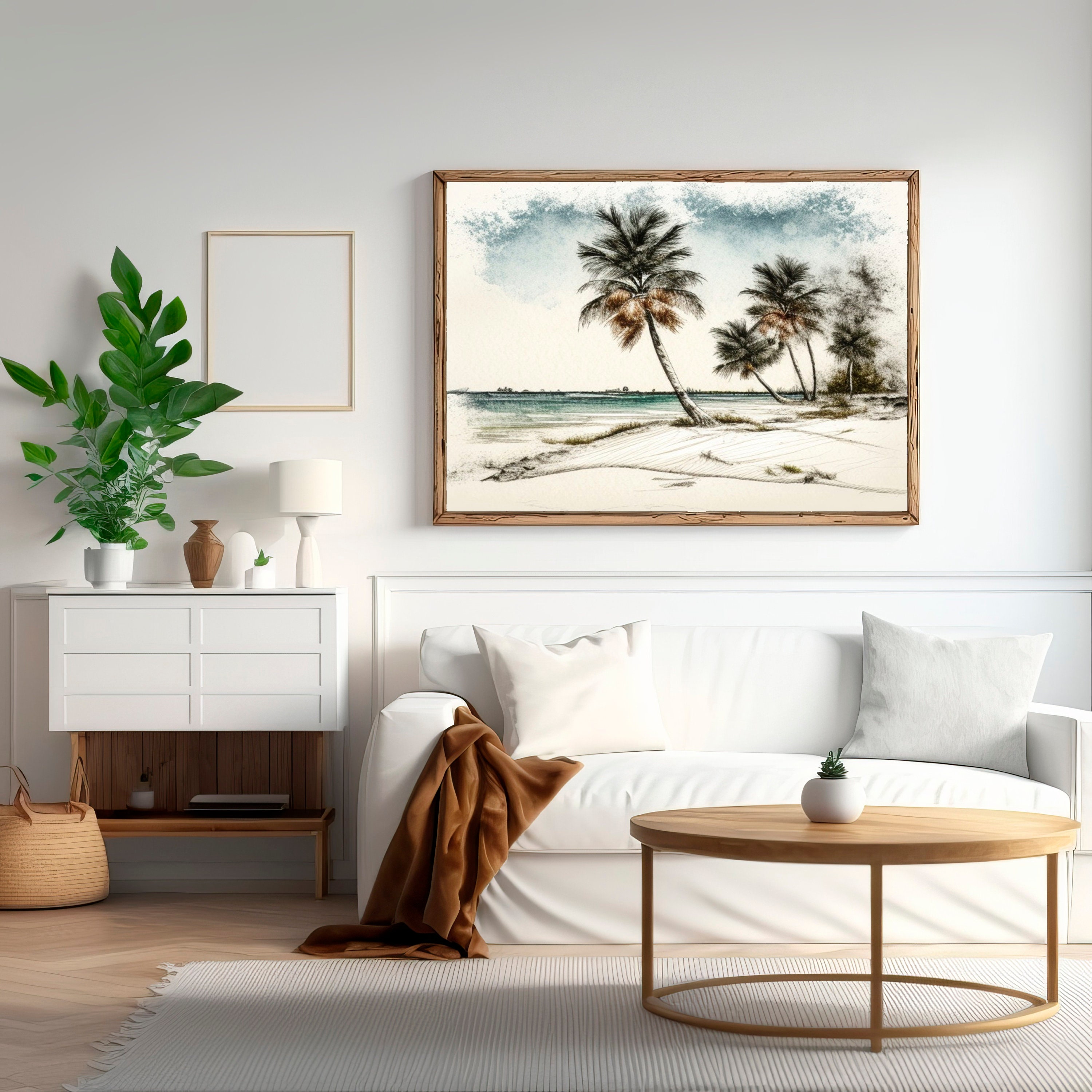 Vintage Tropical Beach Wall Art for Beach Decor House Wall Decor Beach ...