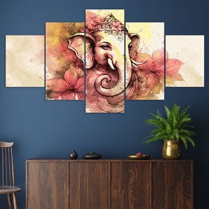 Ganesha 5 Piece Canvas - Etsy