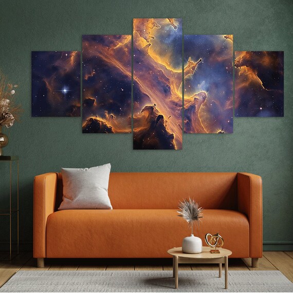 Shiartex Wall Art Blue Colorful Space Nebula Abstract Colorful - View #5
