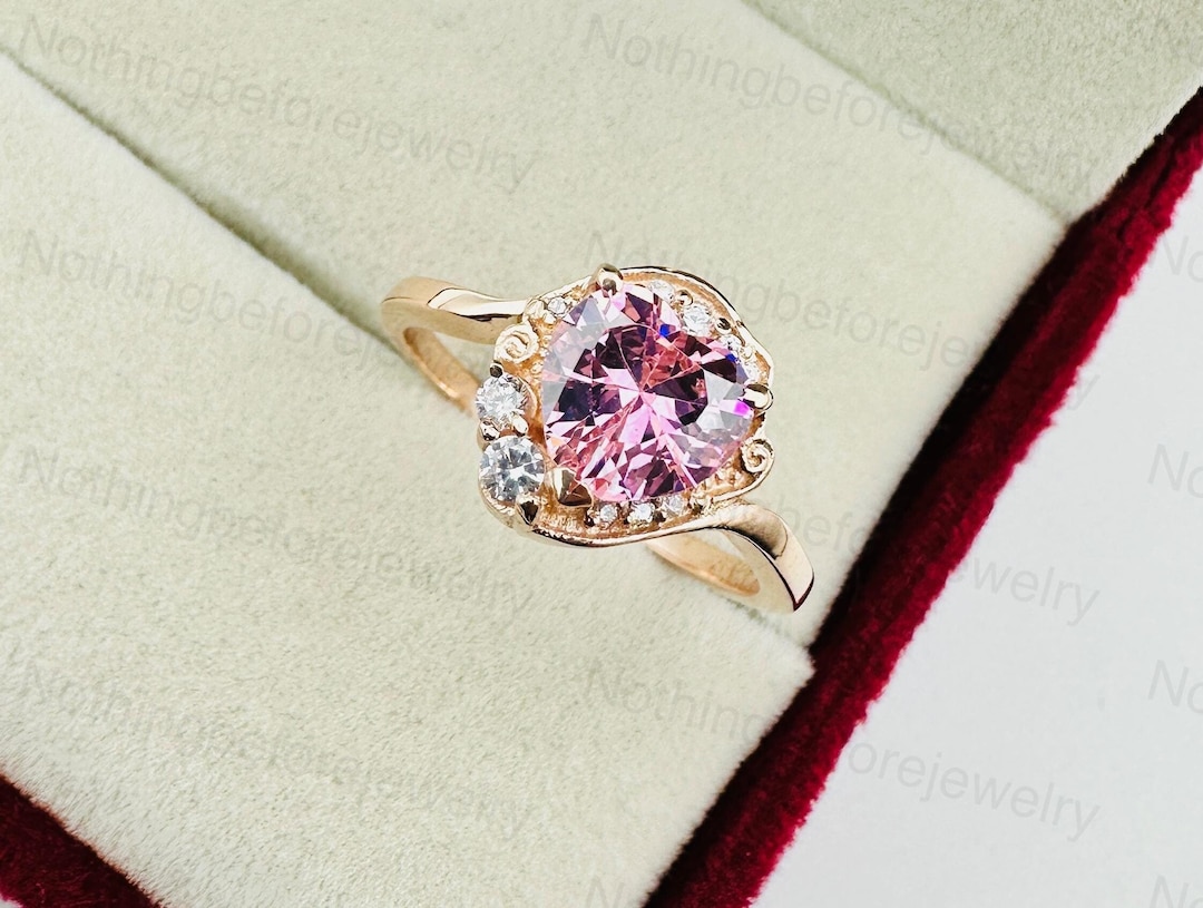 Usagi Sailor Moon Ring Heart Zirconia, Rose Gold 925 Sterling