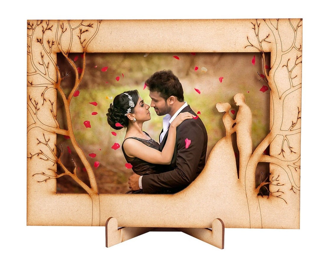 Handmade Wooden Photo Frame for Wedding Engagement Etsy