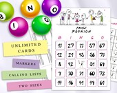 Fun family reunion printable bingo game, Family reunion bingo game, Black family reunion games printable, Custom bingo cards generator