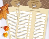 Thanksgiving music match up game, Printable holiday games for adults and kids, Friendsgiving games, Thanksgiving games, Family reunion games