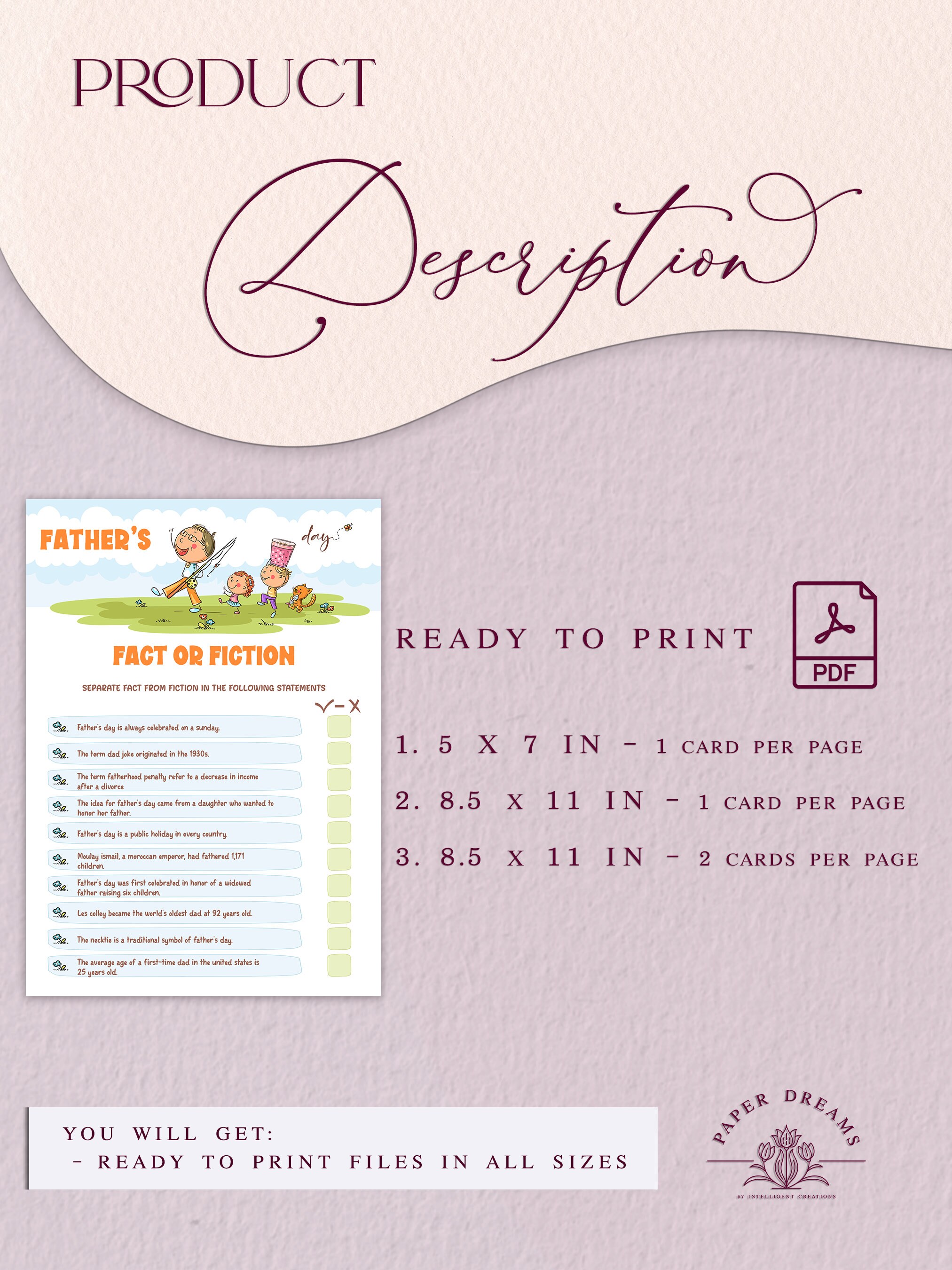 Step Dad Questions Printable Fathers Day Trivia Questions, Step Dad Trivia Game for Adults and Kids ...