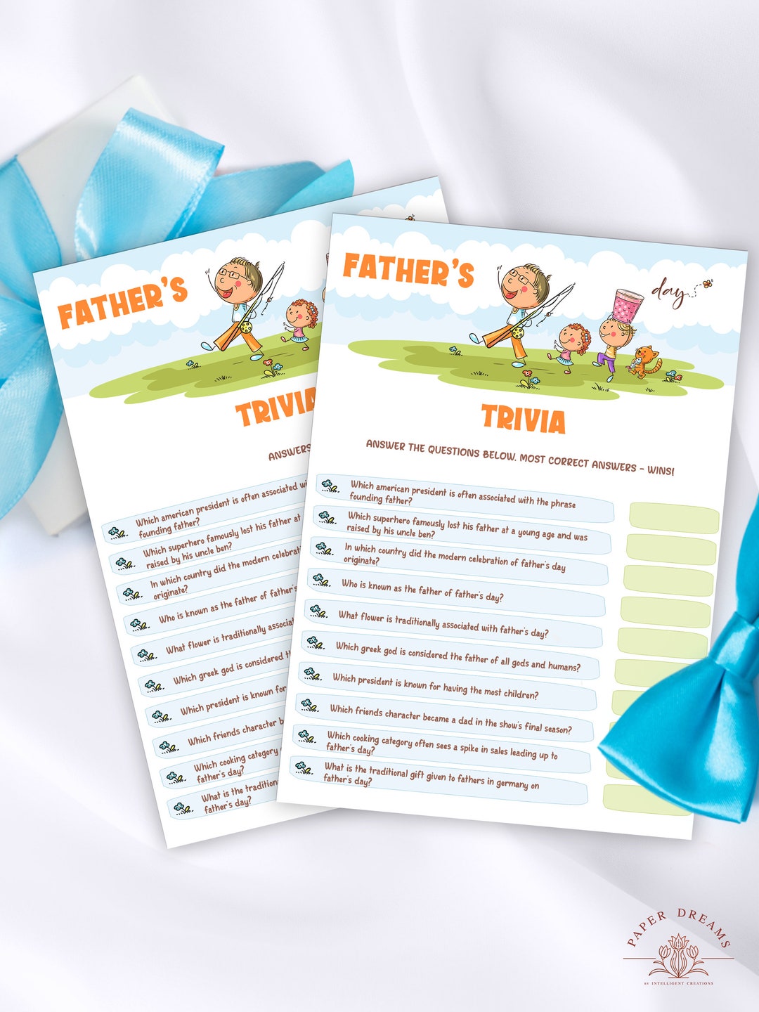 Fathers day trivia questions step dad trivia game for adults and kids