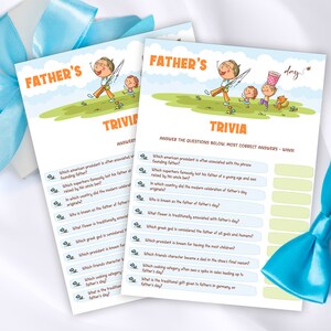 Vaderdag trivia vragen, Stiefvader trivia spel voor volwassenen en kinderen, Familiereünie trivia avond, Stiefvader Vaderdag spel afdrukbare quiz