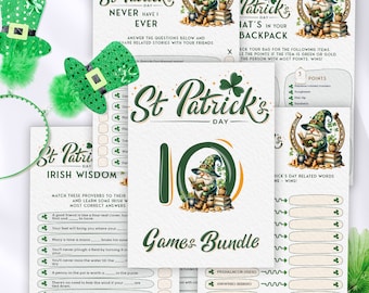 Funny St Patricks Day games for kids, St Pattys Day party games,St Paddys Day printable games, Irish girls night games, Boys St Patricks Day