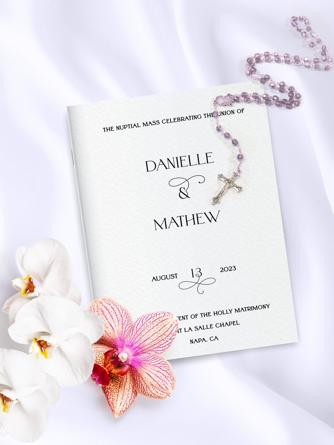 Traditional catholic wedding program template with full mass etsy