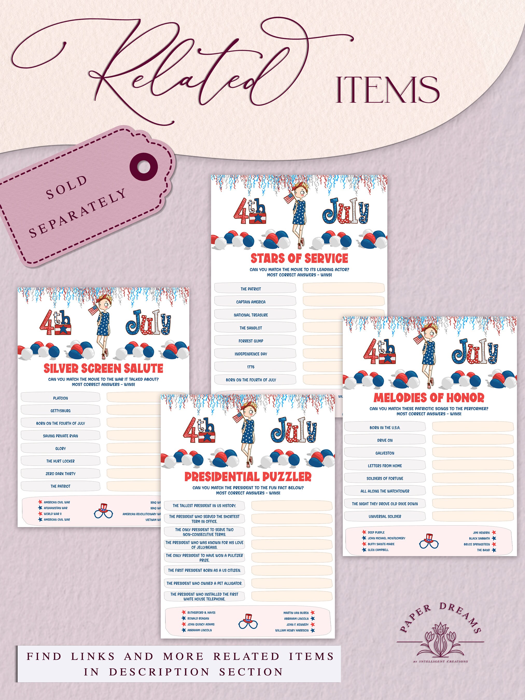 Funny 4th of July Party Game Printable Find Some One Who, Patriotic ...