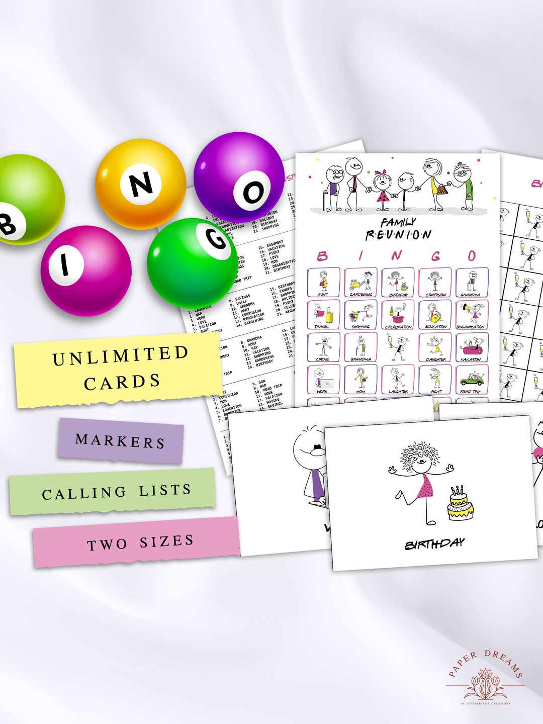 Fun Family Reunion Printable Bingo Game, Family Reunion Bingo Game