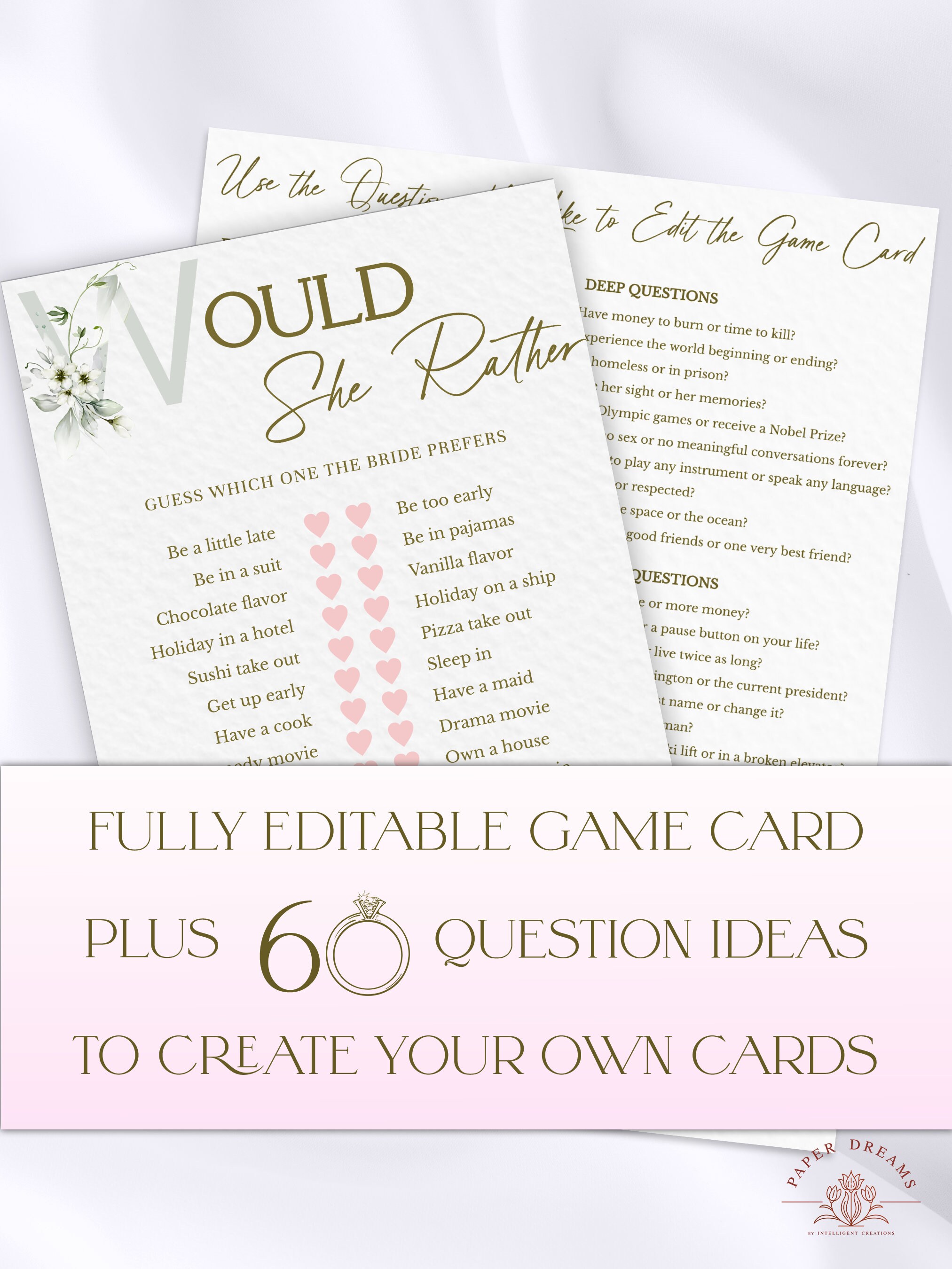 Bridal shower game would she rather, Bachelorette game ask the groom, How well do you know, Bridal questionnaire, Bridal shower trivia