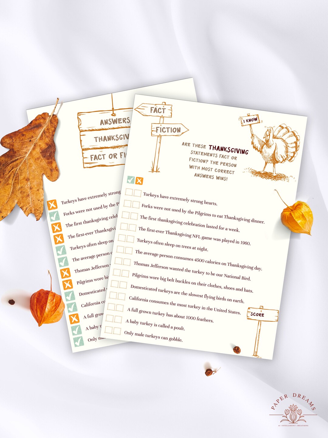 Thanksgiving Trivia for Adults, Friendsgiving Games, Family Fall Trivia ...