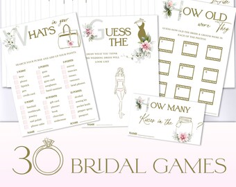 Pink bridal shower games editable template, Floral bridal shower games instant download, Tea party games, Bachelorette games, Wedding games