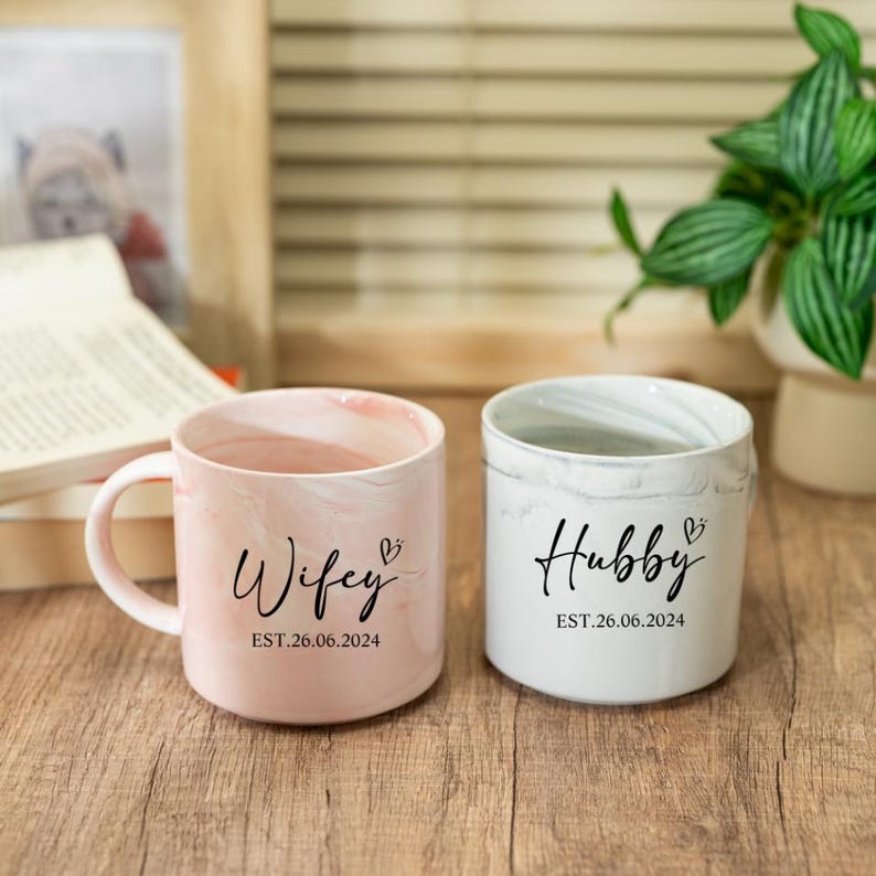 Personalized Mr Mrs Mugs, Wedding Gifts for the Couple Unique Gift Idea ...