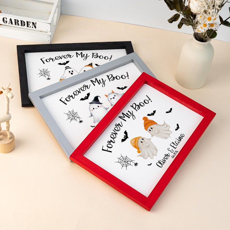 Personalized Forever My Boo Sign,halloween Wooden Sign,halloween Cute