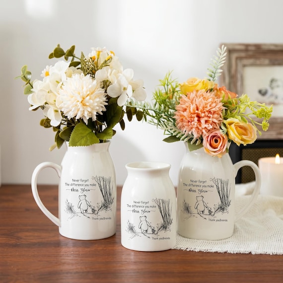 Never Forget the Difference You Make,Thank You Gift for Teacher,  Personalized Teacher Flower Vase, Teacher Appreciation Gift, Teacher Gifts
