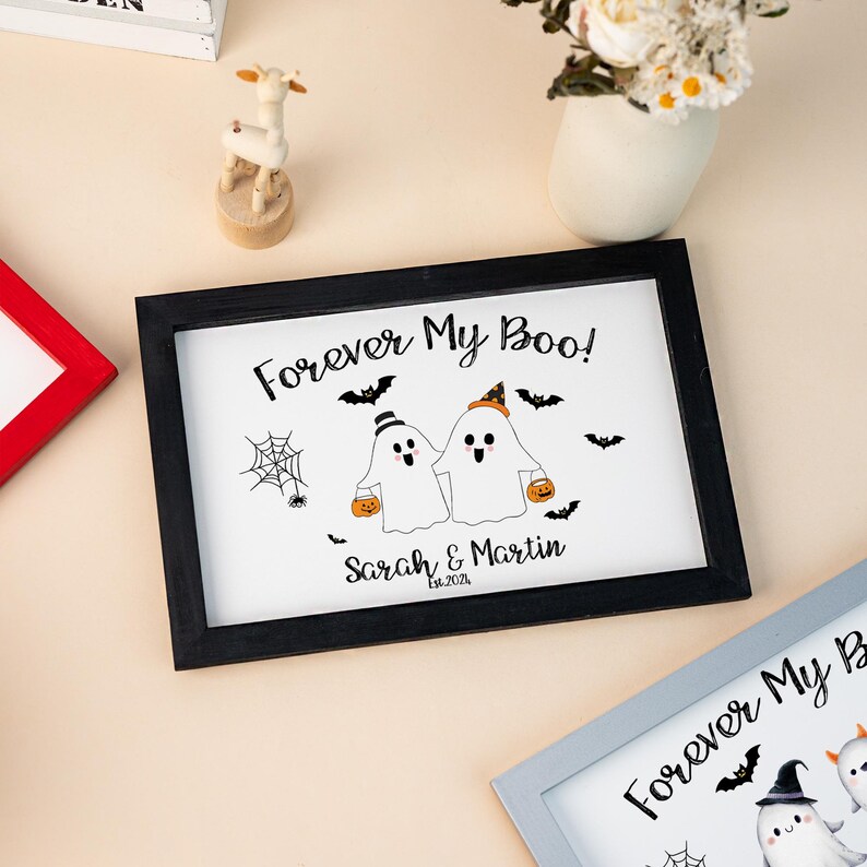 Personalized Forever My Boo Sign,halloween Wooden Sign,halloween Cute