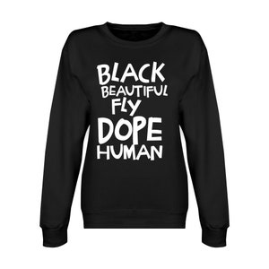 Black Human Unisex Premium Crewneck Sweatshirt