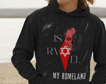 Zion's Zenith Bold Graffiti Israel Jewish Streetwear Hoodie | Eco-friendly Graphic Sweatshirt | This Is My Land - Israel History Edition