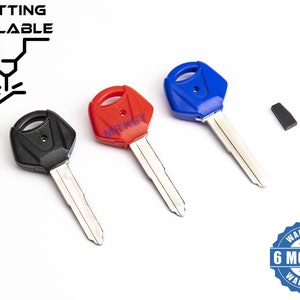 Sleutel voor Yamaha-motorfiets YZF R1 R6 XJR400 XJR120 SR400. Rood, blauw en zwart