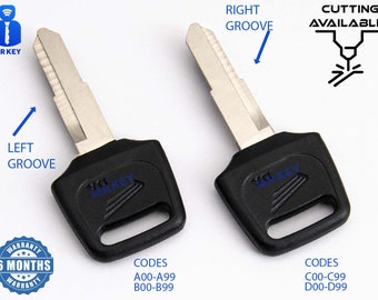 Key for Honda Motorcycle ATV Cut to Code A00-A99 B00-B99 C00-C99 D00-D99