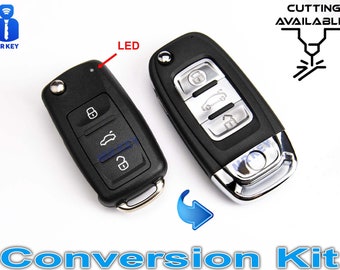 Key Upgrade Kit for VW - Modern Design for Golf VI Touran Tiguan Polo Sharan Keys