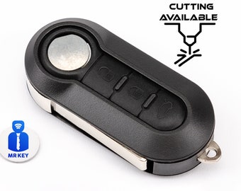 Key Shell Case Cover for Fiat 500, 500L, 500X, Bravo, Doblo, Ducato, Panda (2002-2020)
