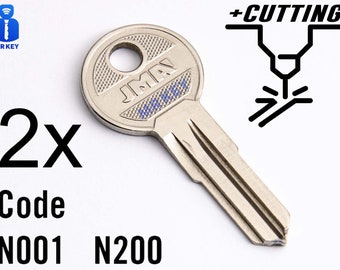 2x Key for Thule Roof Rack Cargo Box Ski Rack Cut To Your Code Number N001-N200