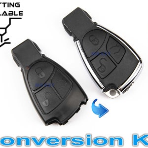 Mercedes Key Upgrade Kit - Modern Design for A, B, C, E, CLK, M, S, SLK, SL, Sprinter Keys - Easy Install