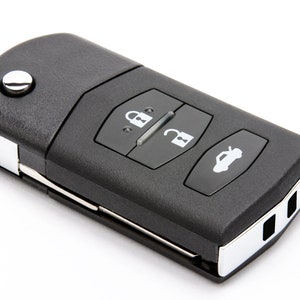 3 Tasten Schlüsselhülle Fernbedienung Hülle Cover Schutz für Mazda 3 CX-30  Grau