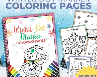 Winter Dot Art Activity Bundle for Kids – Educational & Fun Printable Worksheets