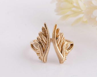Adjustable Angel Wing Ring, 925 Sterling Silver Wing Ring, Guardian Angel Wing Ring, Minimalist Ring, Men's Ring, Birthday Gift for Her