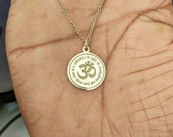 Sterling Silver Om Pendant, Handmade Silver Pendant, 925 Sterling Silver Pendant, Designer Om Pendant, Om pendant Necklace, Handmade gift