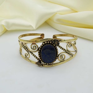Lapis Lazuli Bracelet, Lapis Lazuli Bangles, Gemstone Bracelet, Gemstone Cuff, Adjustable Bangles, Gemstone Jewelry, Handmade jewelry gifts