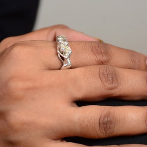 Liebevolles Paar Silber Ring, Leidenschaft Ring, Silber Ring, Geschenk für ihn, Geschenk für sie, leidenschaftliche Paar, Ehe, Liebhaber Ring, küssen Ring