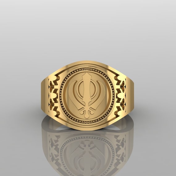 Durga Jewellers Banga - ਨਿਰਭਉ ਨਿਰਵੈਰੁ Gracious Gold Khanda Baaz Ring Durga  Jewellers Banga facebook.com/jewellers.durga instagram.com/jewellers_durga  +919872131007 #khanda #sikhi #virasat #punjabi #miripiri #waheguru #baaz  #jatt #singh ...