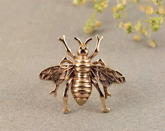 Bee Ring, Bumble Bee Ring, Skinny Bee Stacking Ring, 925 Sterling Silver ring, 14k Gold Finishes, Skinny Band Ring, Honey Bee ring, Mom gift